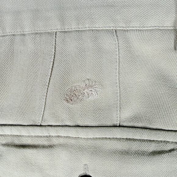 Caribbean Men's Shorts 36 Beige Relaxed Fit Pleated Silk Bermuda Pleated Y2K - Picture 4 of 8